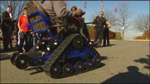 Veteran recovering at Walter Reed honored with custom-made wheelchair, just in time for Veterans Day