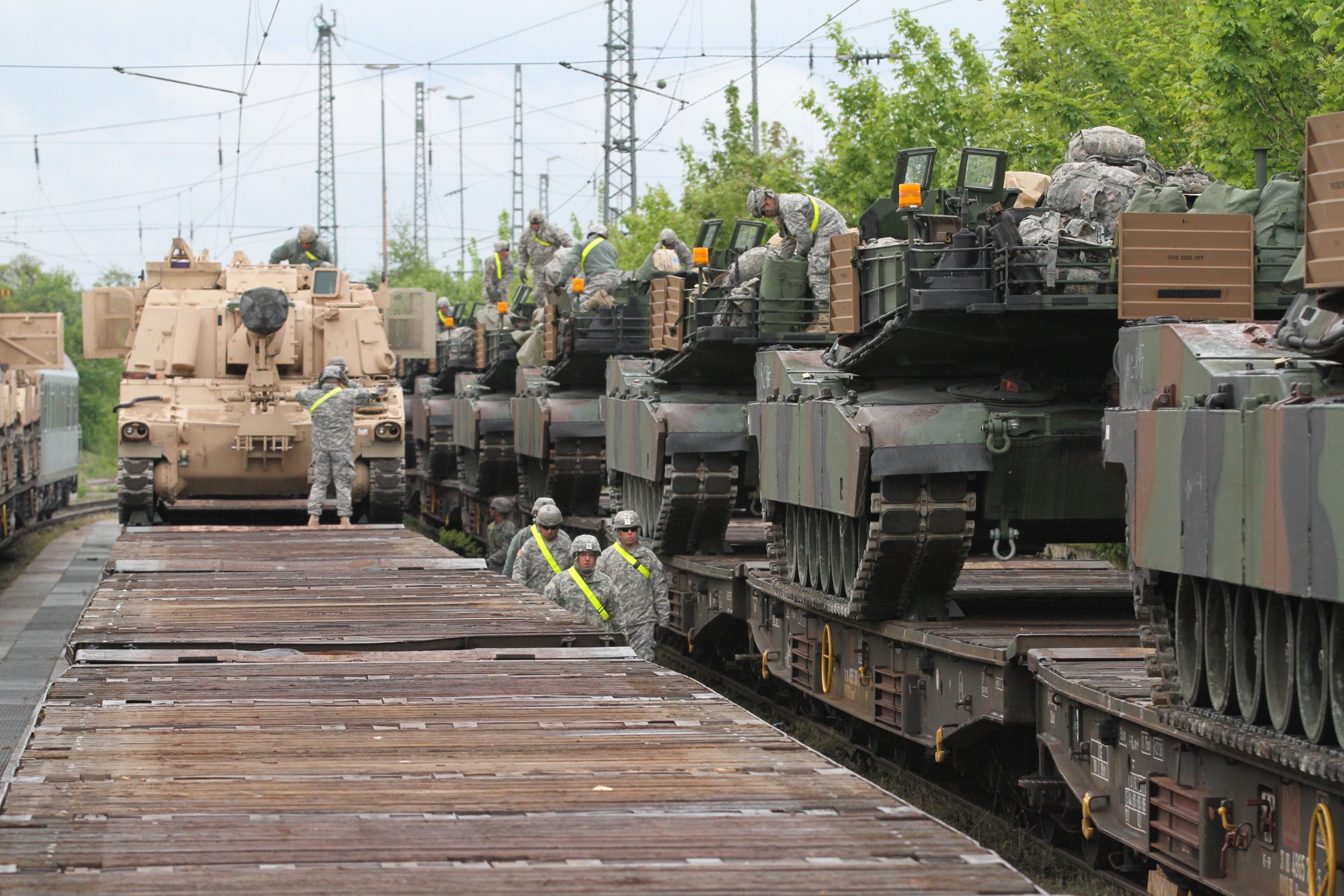 us to deploy tanks military equipment to eastern europe