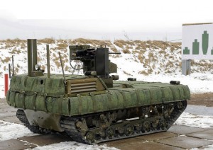 Russia tests machine-gun wielding battle robots